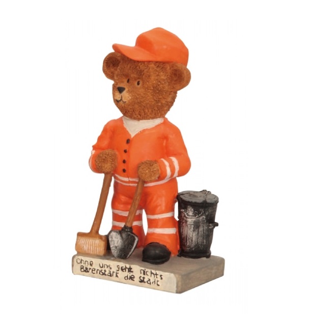 Decoratiune urs gunoier, 20 cm