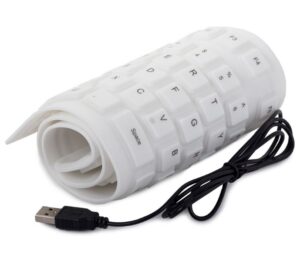 Tastatura flexibila din silicon, alba