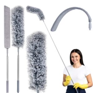 Pamatuf telescopic profesional microfibra 2 in 1 pentru praf