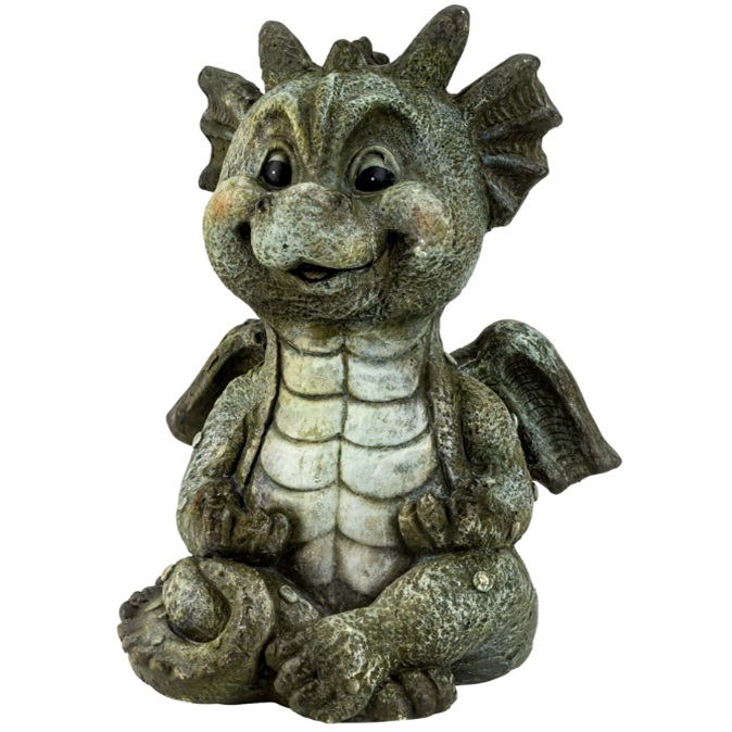 Decoratiune Baby Dragon 34 cm, Yoga, Meditatie, Feng Shui, Pentru Exterior sau Interior